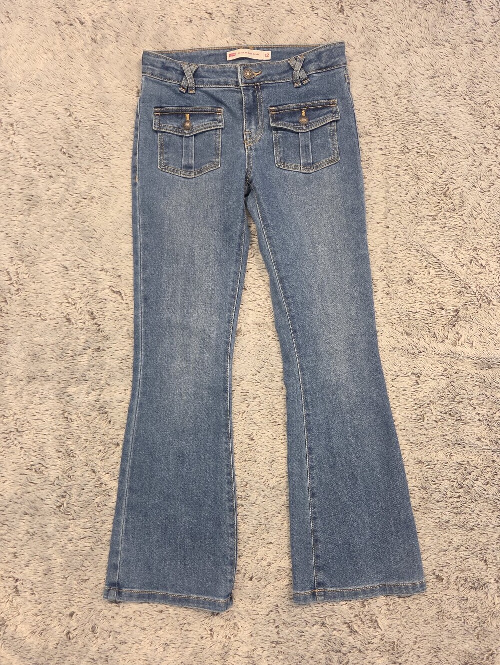Girls Levis Jeans Regular Rise Flare Sz 12